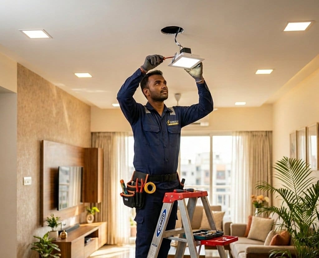 Residential electrical wiring work